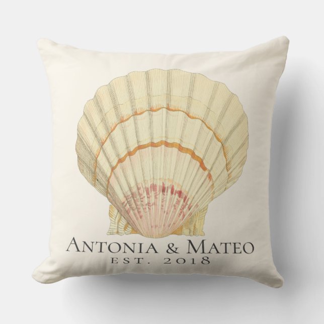 Coussin Mariage simple coquille vintage (Recto)