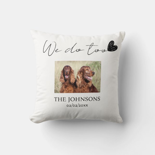 Coussin Mariage sur mesure nous faisons aussi pour animaux (Recto)