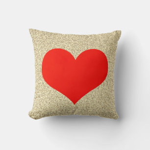 Coussin Mariages Mignons Cœur Rouge Pailleté Doré Lumineux