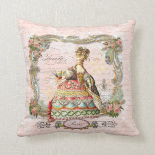 Coussin Marie Antoinette Paris et Pink Roses