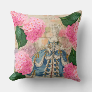 Coussin Marie Antoinette Pink Hydrangeas Jeu d'oreiller