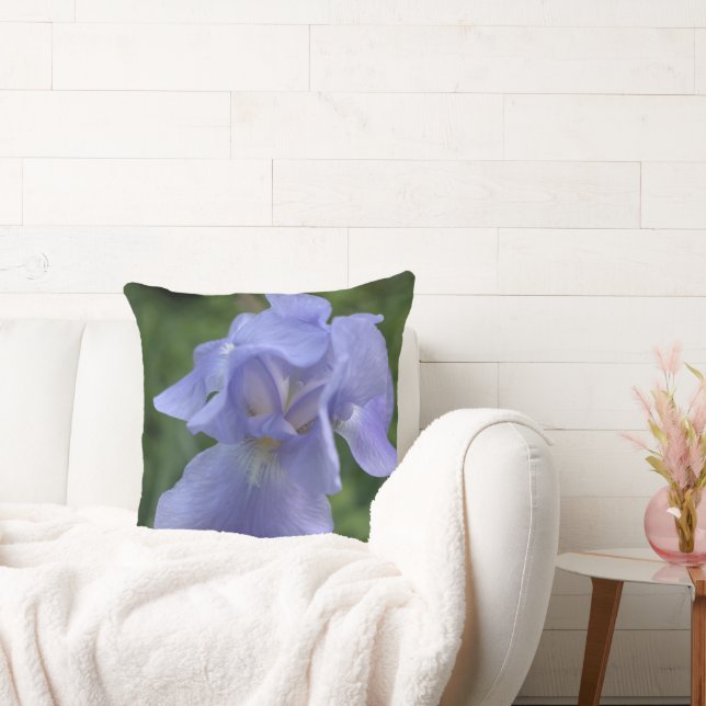 Coussin Mariée et pièce Perwinkle Iris Floral Personnalise (Canapé)