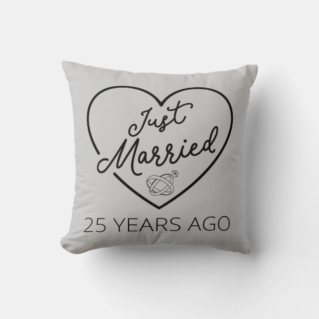 Coussin Mariés depuis 25 ans III (Recto)