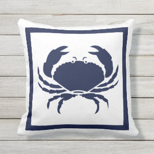 Coussin Marine blanche CRAB marine nautique extérieure ren