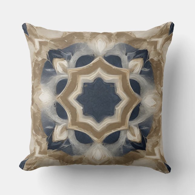 Coussin Marine Bleu Beige Agritourisme Imprimer (Recto)