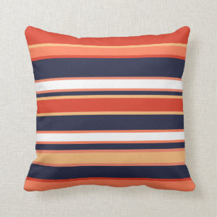 Coussin Marine branchée Coral Mango Orange Jaune Moderne