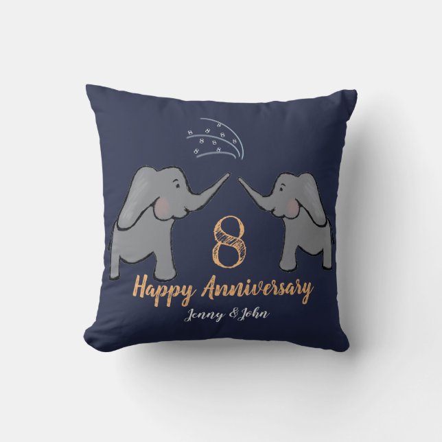Coussin Marine des éléphants du 8e anniversaire du Bronze (Recto)