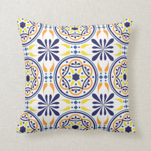 Coussin Marine espagnole Tile jaune Méditerranée