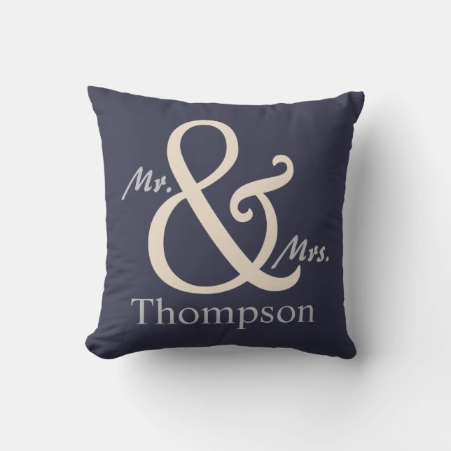 Coussin Marine M. et Mme Couple (Recto)