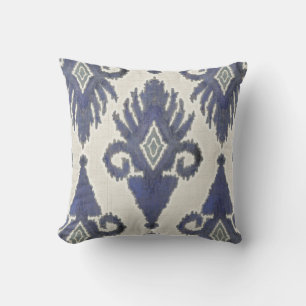 Coussin Marine Motif de Bohême de la tribu IKAT