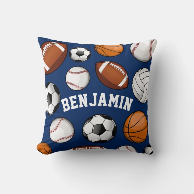 Coussin Marine nommée personnalisée par All Star de sports (Recto)