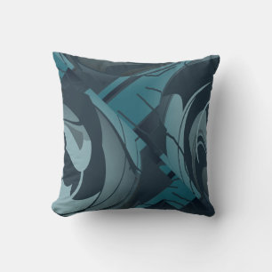Coussin Marine Seafoam Gris Méditerranée Floral Design