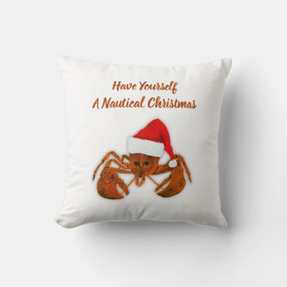 Coussin Maritime Santa Lobster