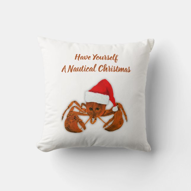 Coussin Maritime Santa Lobster (Recto)