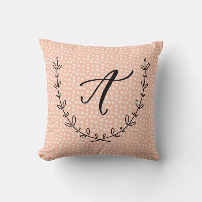 Coussin Marquez avec des lettres A et le carreau de (Recto)
