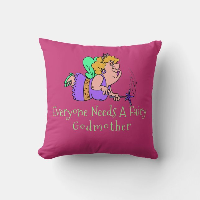 Coussin Marraine gâteau d'amusement et carreau de parrain (Recto)