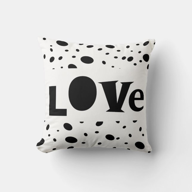 Coussin marrant et funky typographie amour citation coussi (Recto)