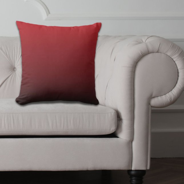 Coussin marsala abstraite minimaliste marsala rouge bordea (minimalist abstract marsala red burgundy maroon outdoor pillow)