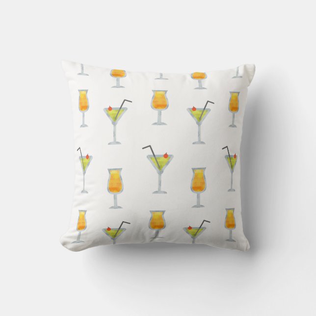 Coussin Martinis et Cocktails Amusants Happy Hour (Recto)