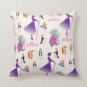 Coussin Mary Poppins et ses amis Motif rayé