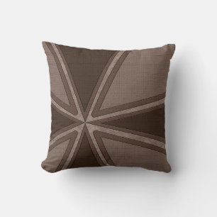 Coussin Masculine Brown foncé Motif contemporain