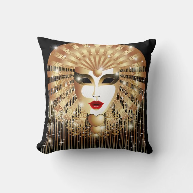 Coussin Mask de la Fête du Venice Carnival (Recto)