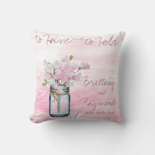 COUSSIN MASON JAR WATERCOLOR ROSE POIS DOUX