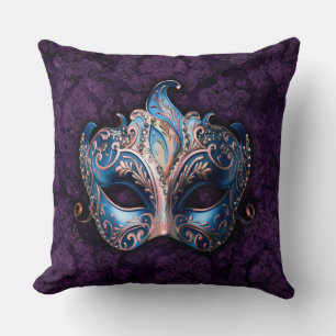 Coussin Masque bleu élégant