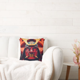 Coussin Masque de samouraï anime rouge