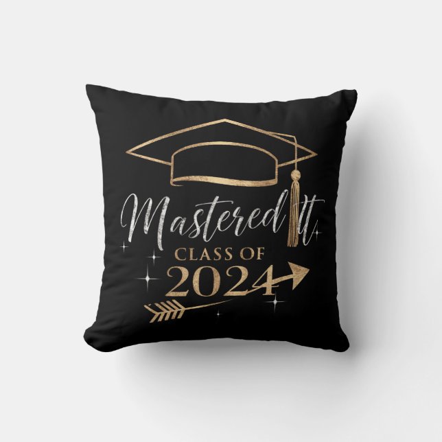 Coussin Mastered It Class of 2024 Graduation Cadfts for He (Recto)