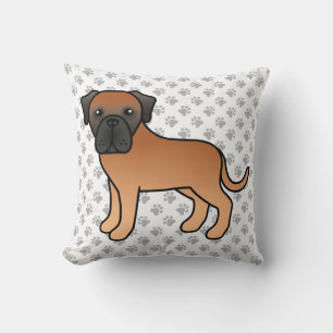 Coussin Mastiff anglais abricot Chien de dessin animé mign