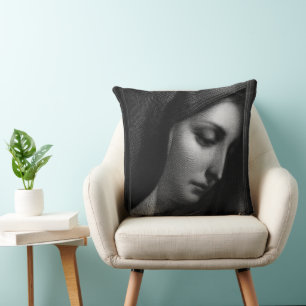 Coussin Mater Dolorosa Engraving par Carlo Dolci