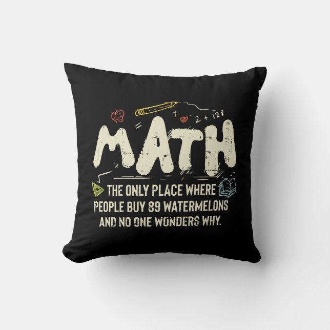 Coussin Mathématiques Mathématiques Mathématiques Math Ens (Recto)