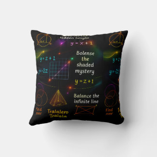 Coussin MATHS "TRALALERO TRALALA" Geometric Equation Puzzl