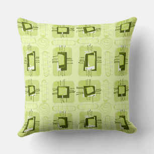 Coussin Matrice ethnique Abstraite - Pastel Green
