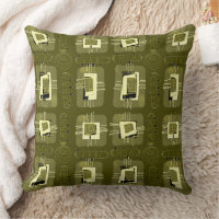 Matrice ethnique Abstraite - Vert olive