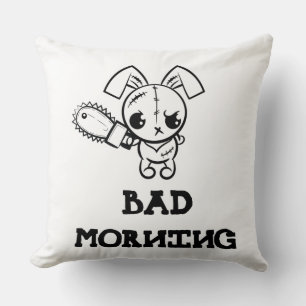 Coussin Mauvais T-Shirt De Lapin Vaudou Grumeux Le Matin