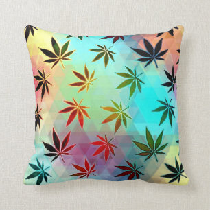 Coussin Mauvaise herbe colorée