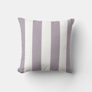 Coussin Mauve et blanc rayé