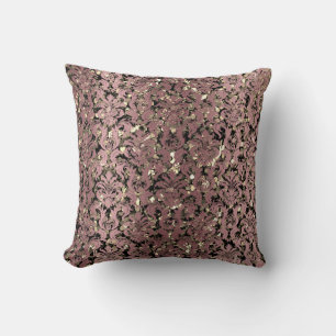 Coussin Mauve royal de rose de noir d'or de sépia de
