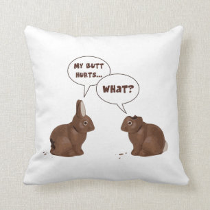 Coussin Maux de bout de lapins de Pâques de chocolat