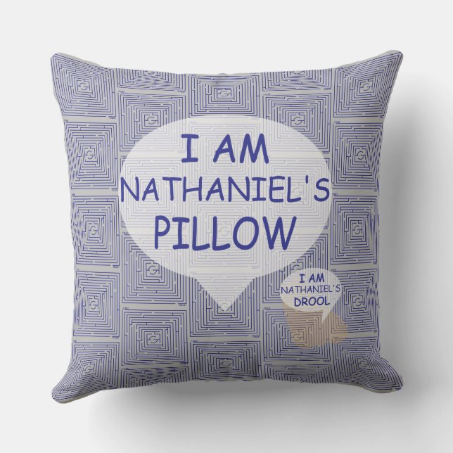 Coussin Maze bleu personnalisable et amusant (Verso)