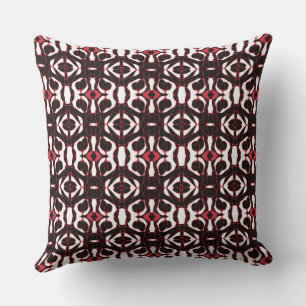 Coussin Mazipoodles Neuro Art - Blanc Rouge Noir