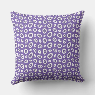 Coussin Mazipoodles Teardrops Abstraits - Blanc Violet