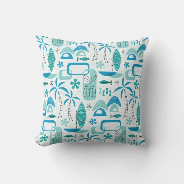 Coussin MCM Hawaiian Village - Blue (Recto)