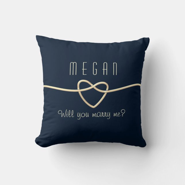 Coussin Me marierez-vous une proposition de Mariage (Recto)