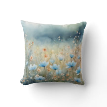 Meadow Dreams Fleur sauvage Aquarelle bleu doux