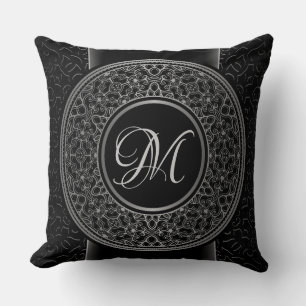 Coussin Médaillon d'argent chic réversible à lancer oreill