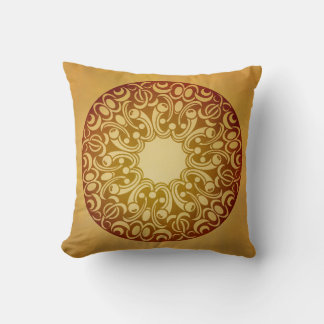 Coussin Médaillon de dégradé orange
