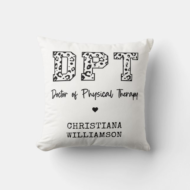 Coussin Médecin DPT personnalisé de la thérapie physique c (Recto)